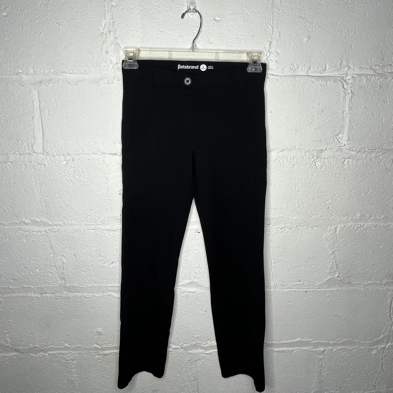 Betabrand Straight Leg Dress Pant Yoga Pant Women’s Black Size Small Petite - Image 2