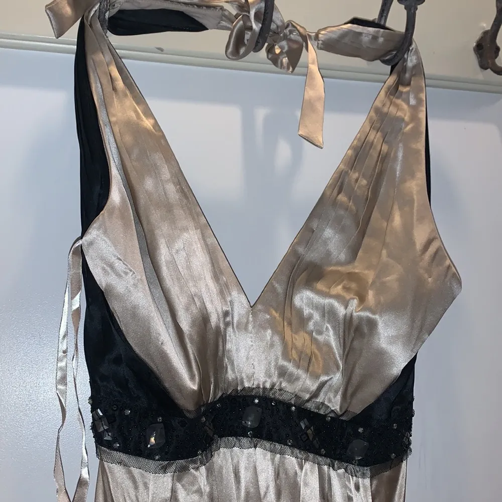 BCBG max azria nude silk evening gown - Image 6