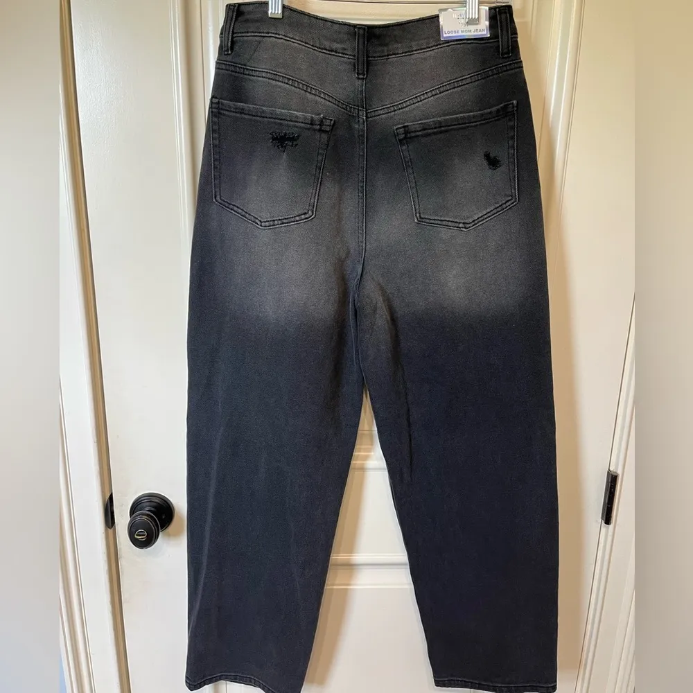 High Waist Loose Mom Jean Tinseltown Vintage Black Womens 13 - Image 9