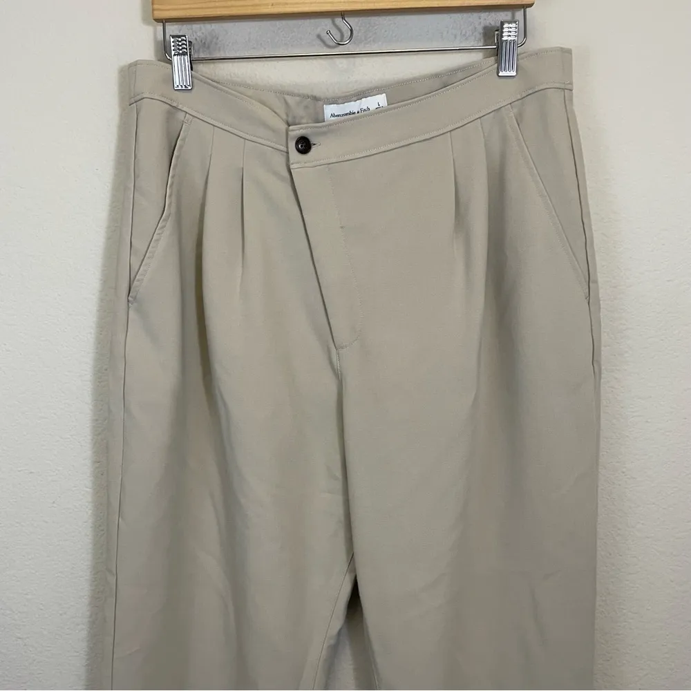 Abercrombie Tailored Relaxed High Rise Crossover Straight Pants Size L - Image 5