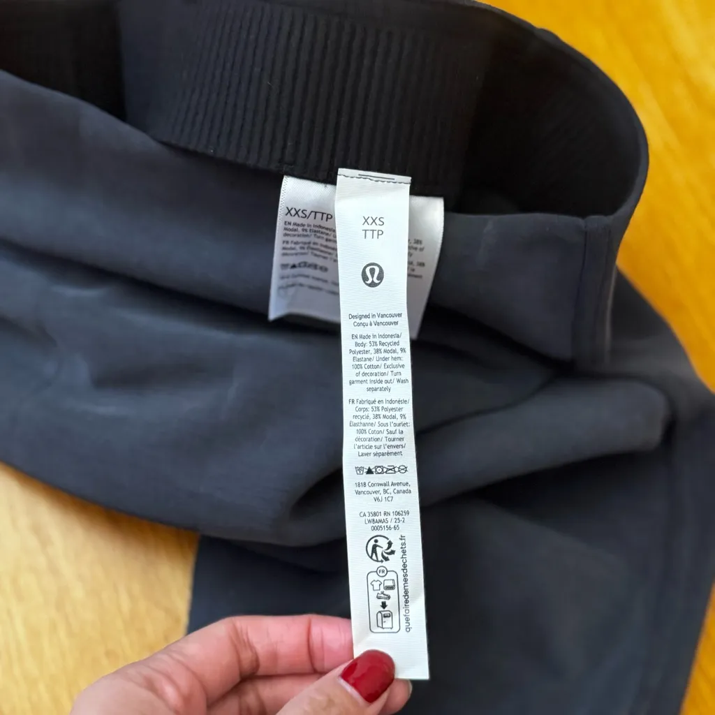 Lululemon Softstreme High-Rise Mini Skirt Black XXS NWT Athleisure Minimalist - Image 6