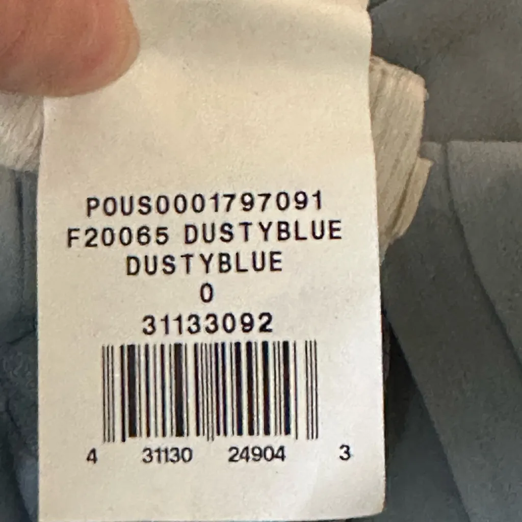 David’s Bridal Dusty Blue DayDream Dress with Flutter Sleeve Full Skirt size 0 - Image 14