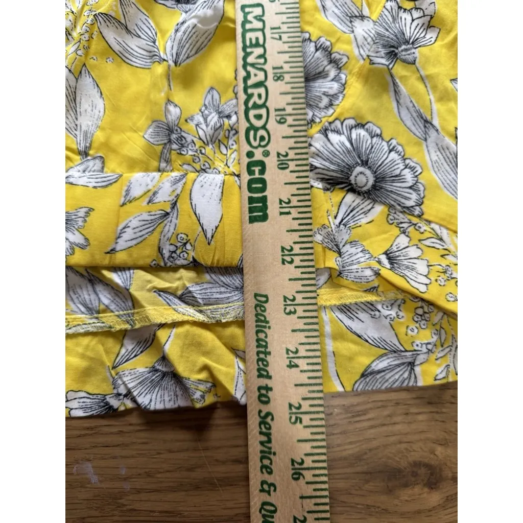 A New Day Women Shirt Size Medium Long Sleeve Floral Rayon Boho Lightweight City - Image 4