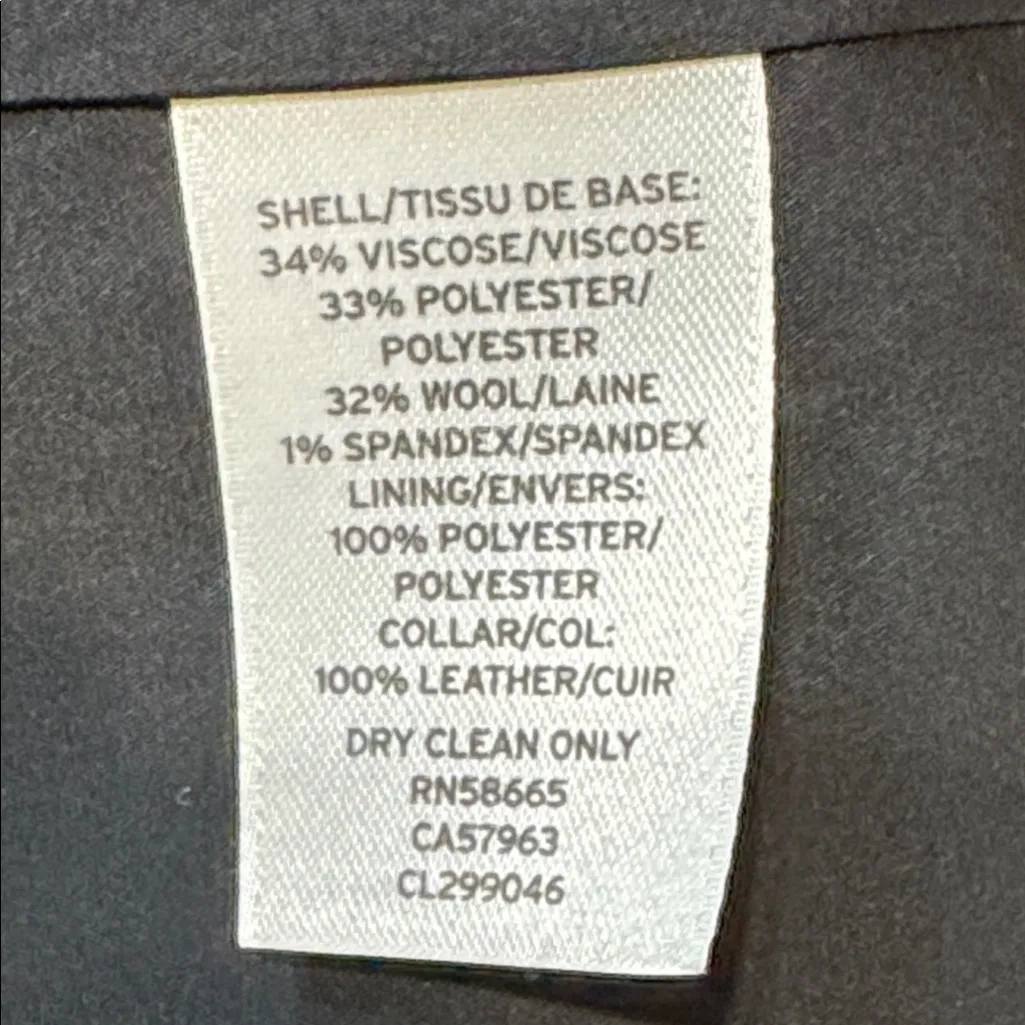 Classiques Entier Wool Blend Black and Gray Blazer Size 10 - Image 4