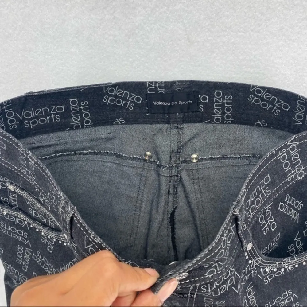 Valenza app Sports Stretch Monogram High Rise Jean Black Size 26 - Image 8