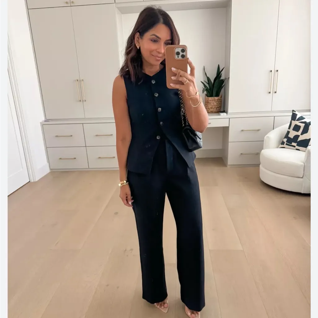 NEW Aritzia Wilfred Regal Vest (Re)ssential Black - Image 8