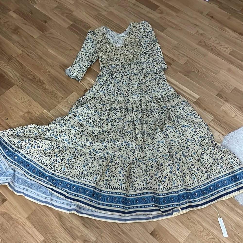 NWT Christy Dawn Basil Dress in Larkspur Ditsy Field Silk-Cotton - Image 5