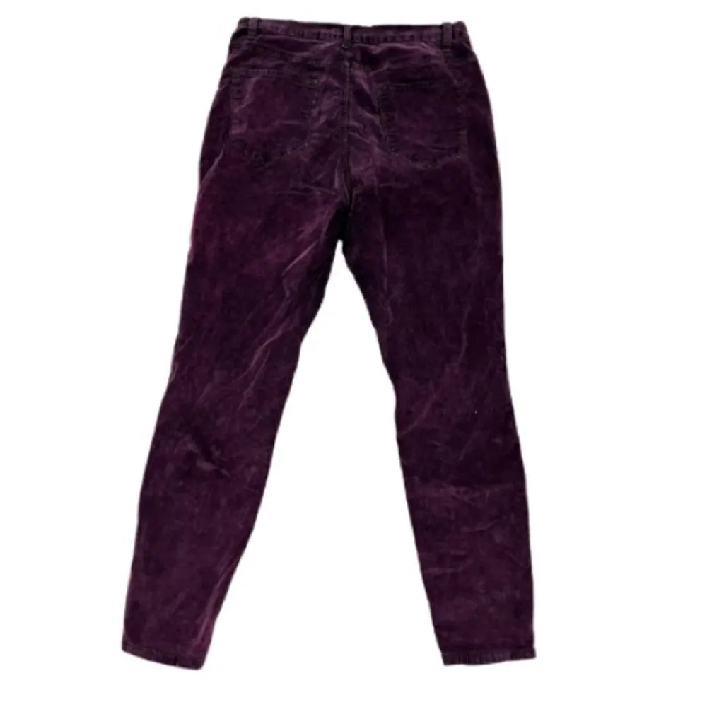 Urban Outfitters Burnt‎ Velvet High Waist Aubergine Purple Size 32 Dark Academia - Image 2