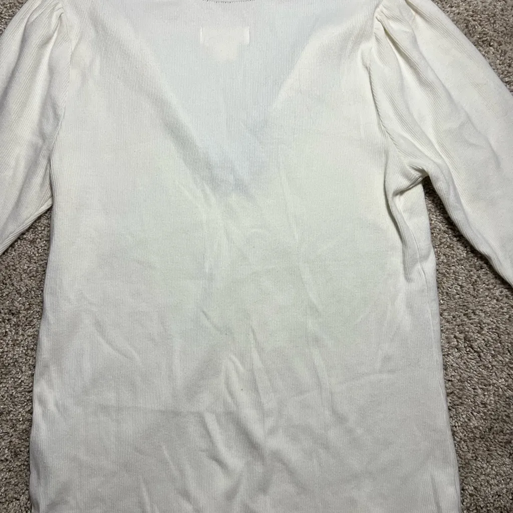 Maeve Cream Top with Black Trim - Image 5