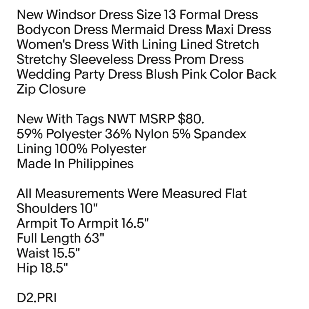 New  Dress Size 13 Formal Dress Bodycon Dress Mermaid Dress Maxi Dress Women's Dress With Lining Lined Stretch - Image 2