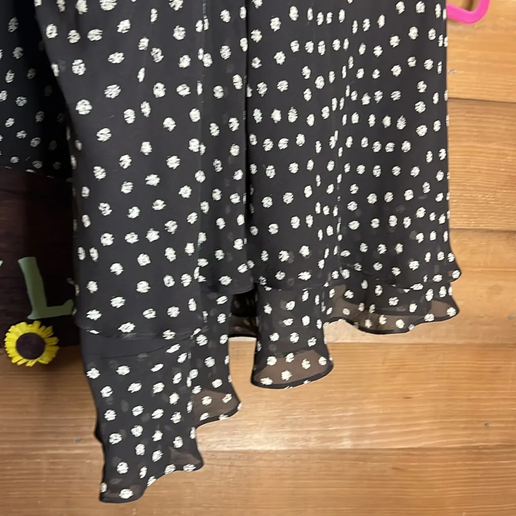 Vintage Cynthia Howie Maggie Boutique Silk Polka Dot Maxi Dress High Neck Brown Size 10 - Image 4