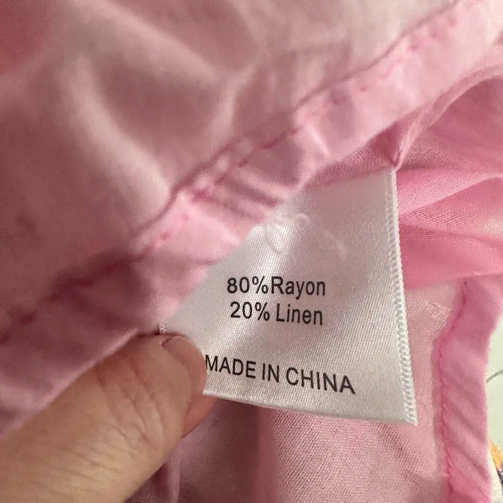 Kourt Women’s Large Tropical Boho Mini Dress New - Image 5