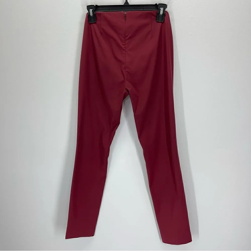 Theory Neoteric Skinny Cropped Pants (Burgundy) - 4 - Image 3