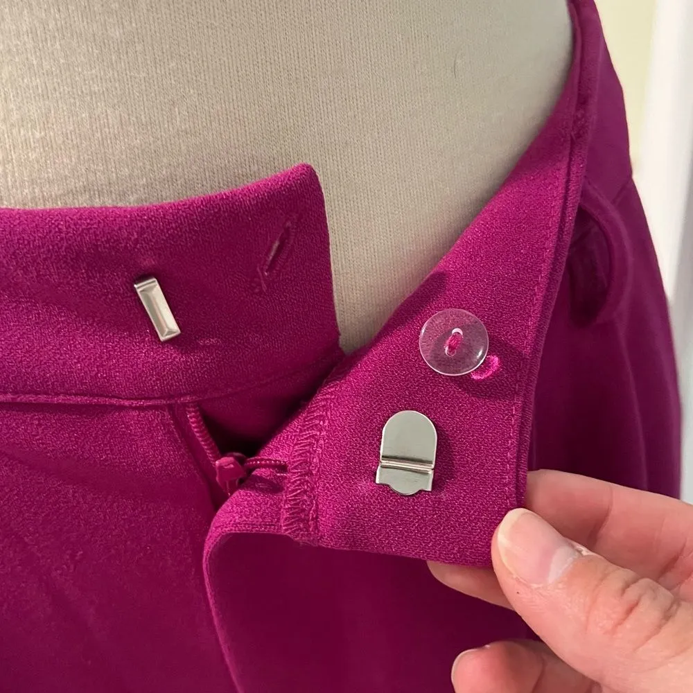 NEW Happily Grey Magenta Pink Wide Leg Trousers Size 7 - Image 9