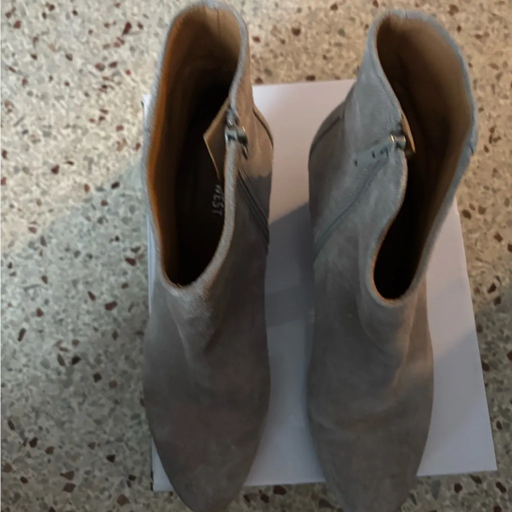 Nine West Tristan gray suede ankle boots 8 - Image 3