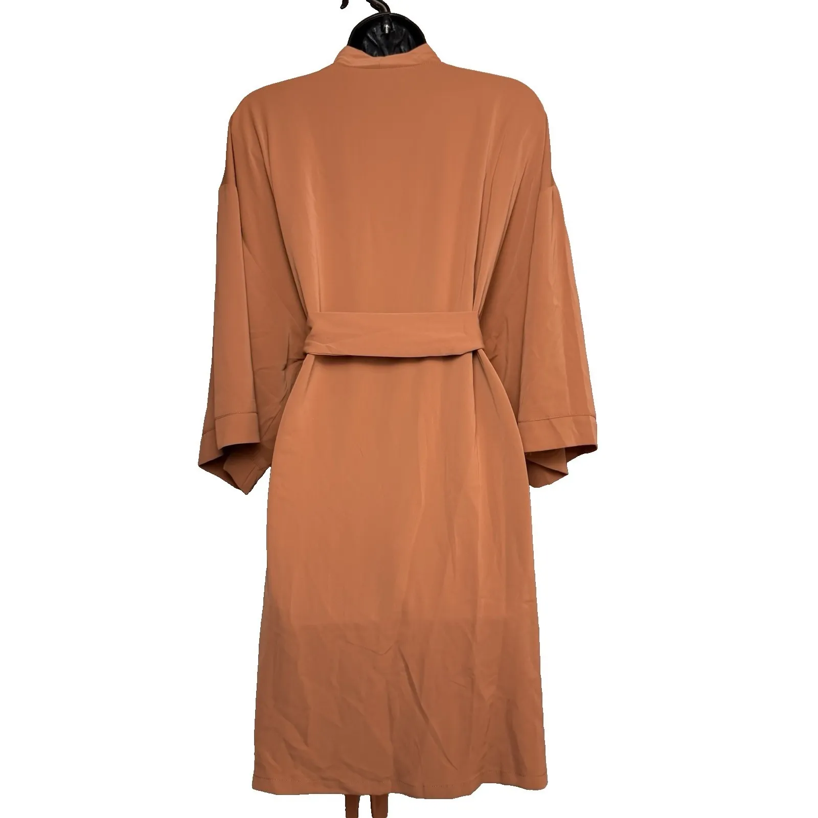 Birdy Grey Robe Women's Size XL/XXL Tie Waist Getting Ready‎ Karen Minimalist - Image 4