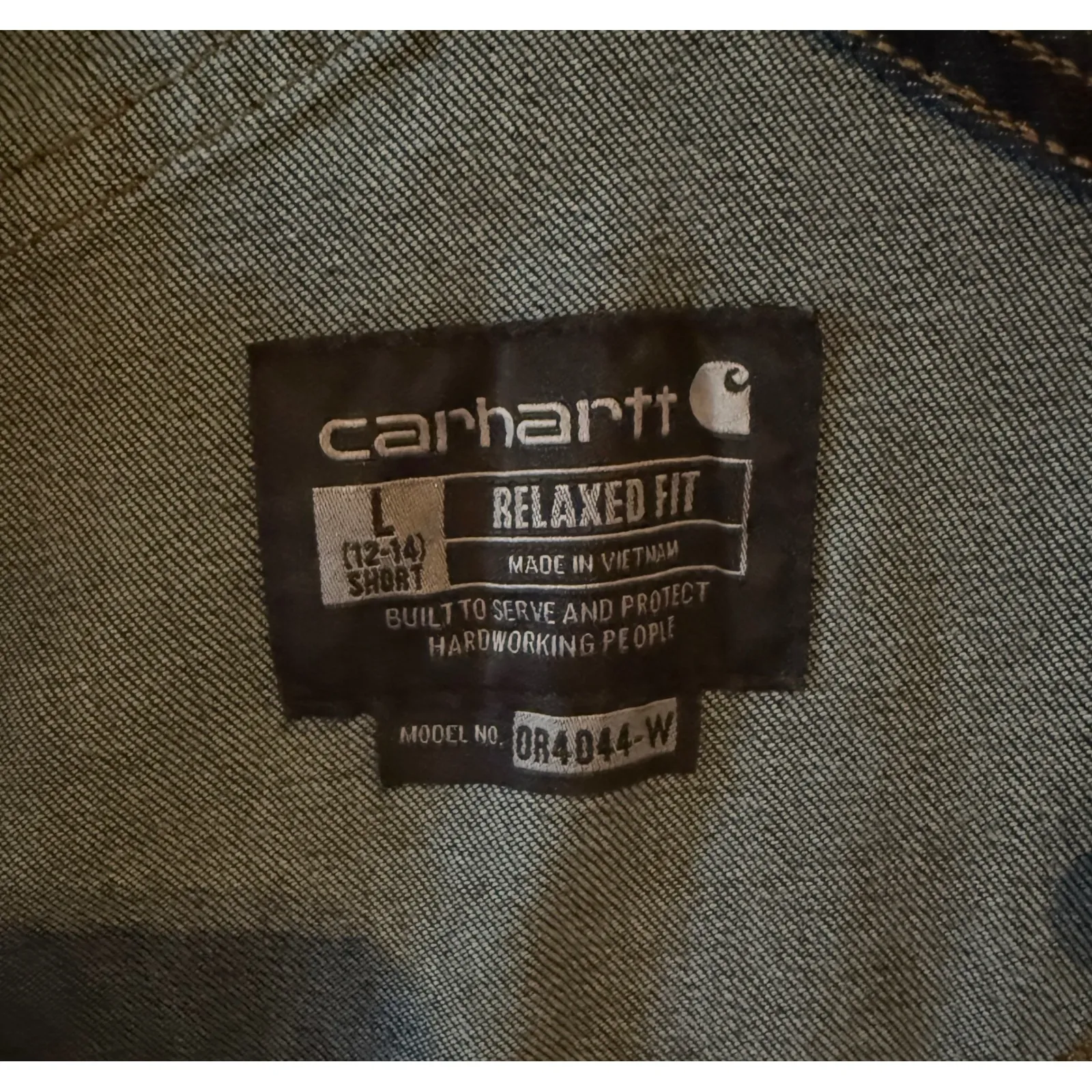 Carhartt Denim‎ Overalls Womens L Relaxed Fit Workwear Utility Bib Blue Jeans - Image 5