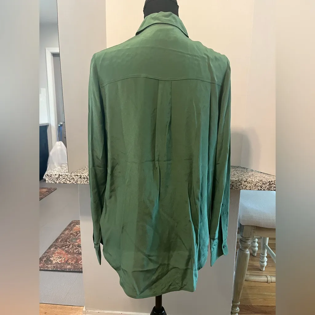 Boden Forest Green Sienna Blouse Size 4 - Image 2