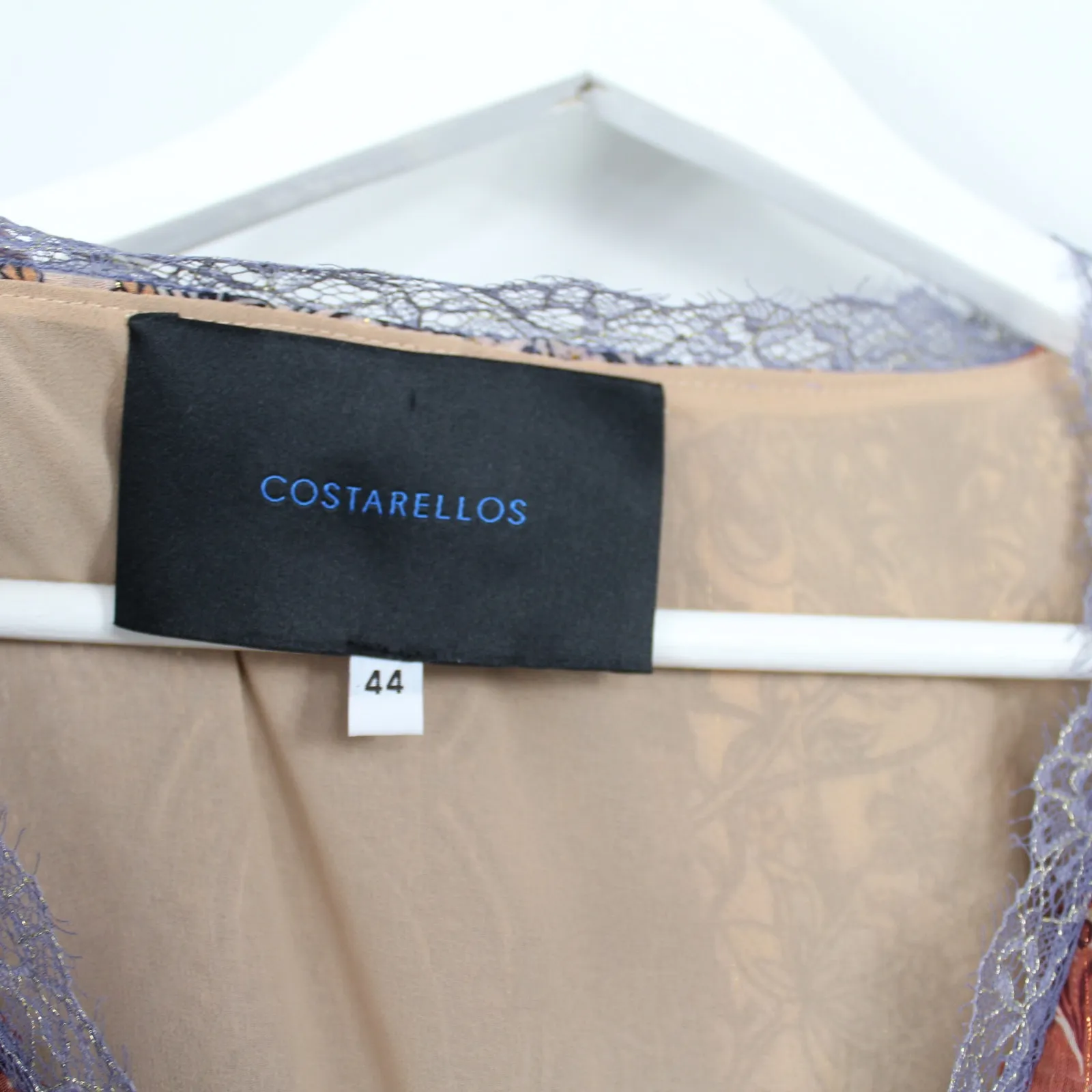 Costarellos Frill Ruffle Tiered Dress Bohemian Cottagcore Paisley Patches Orange Size undefined - Image 12