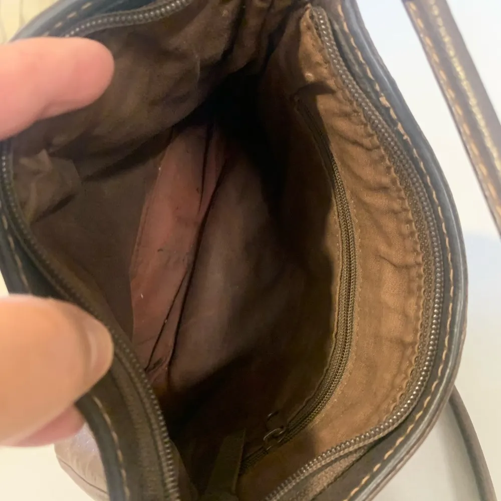Fossil Brown Leather Small Crossbody Purse.        1936 - Image 3