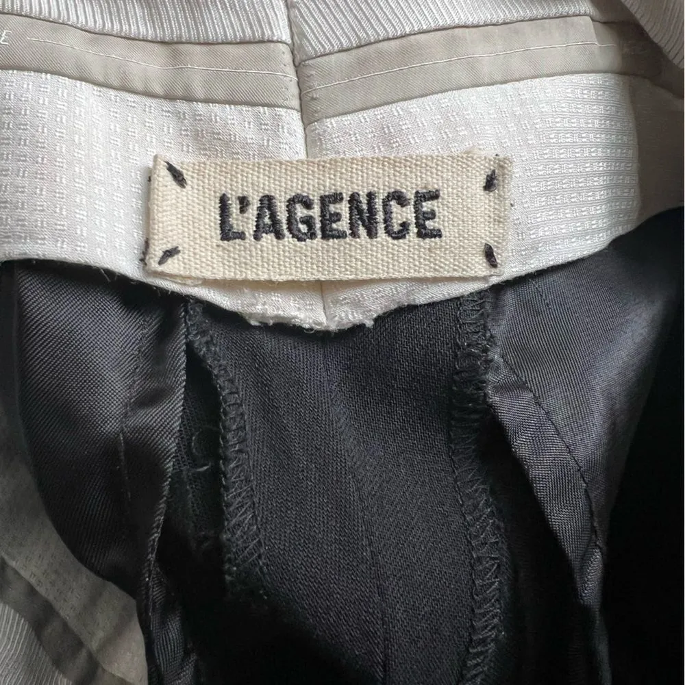 L'agence Viscose/Wool Blend Black Pants- Size 4- Women Career Office Work - Image 3