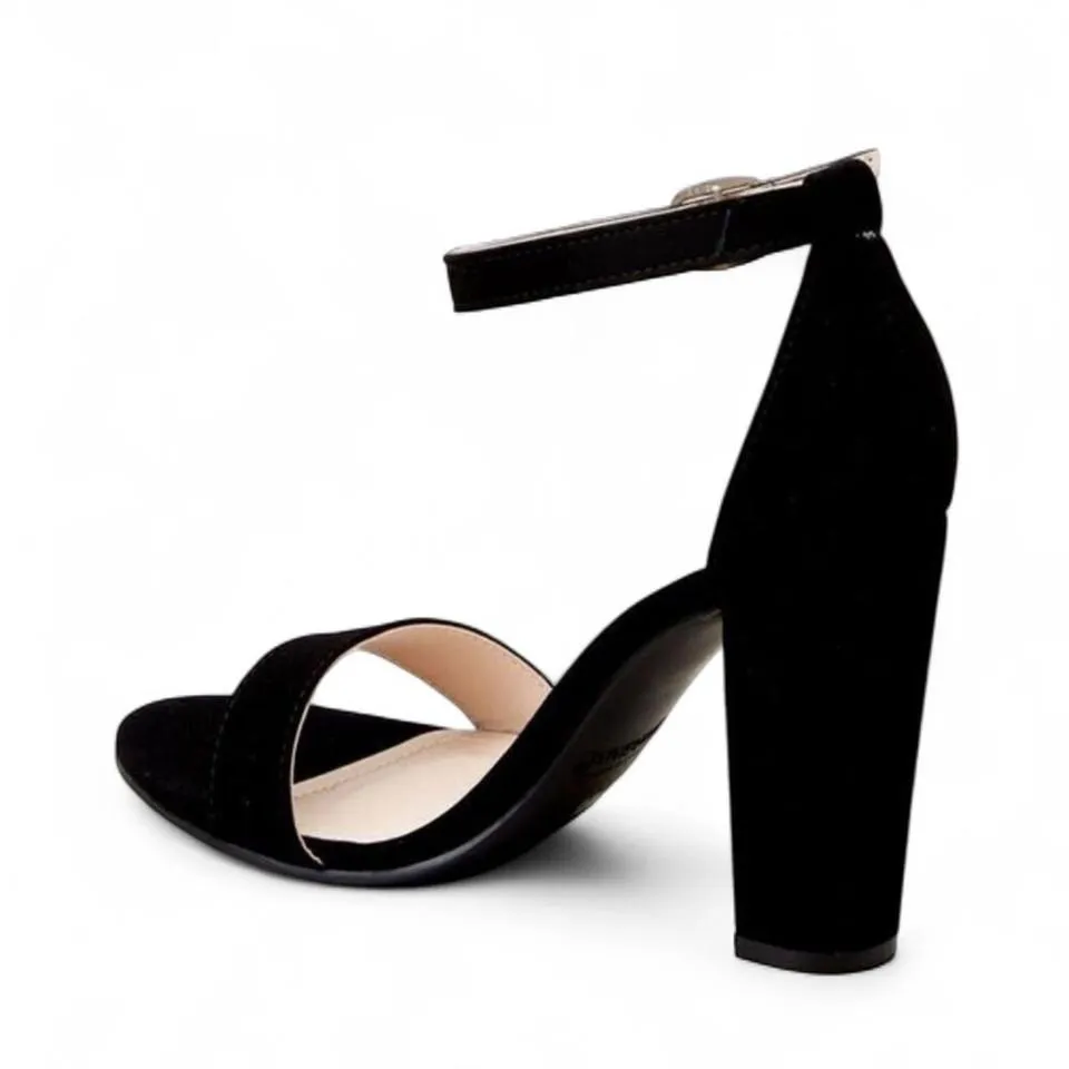 Faux Suede Ankle Strap Heels - Image 4