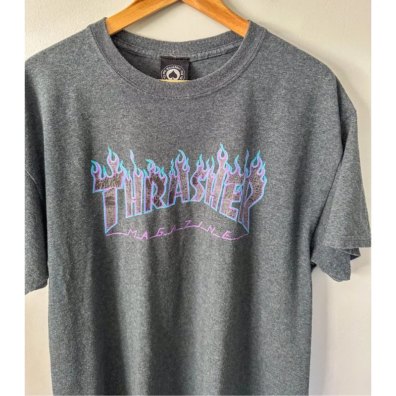 Vintage Gray Thrasher T-Shirt - Image 2