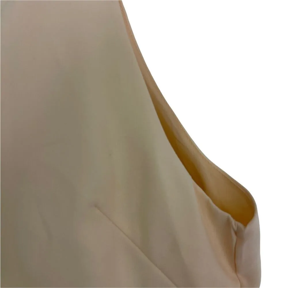 ASOS Sheer & Solid Skater Dress Bridal Wedding Cocktail Cream Feminine Mesh SZ 8 - Image 5