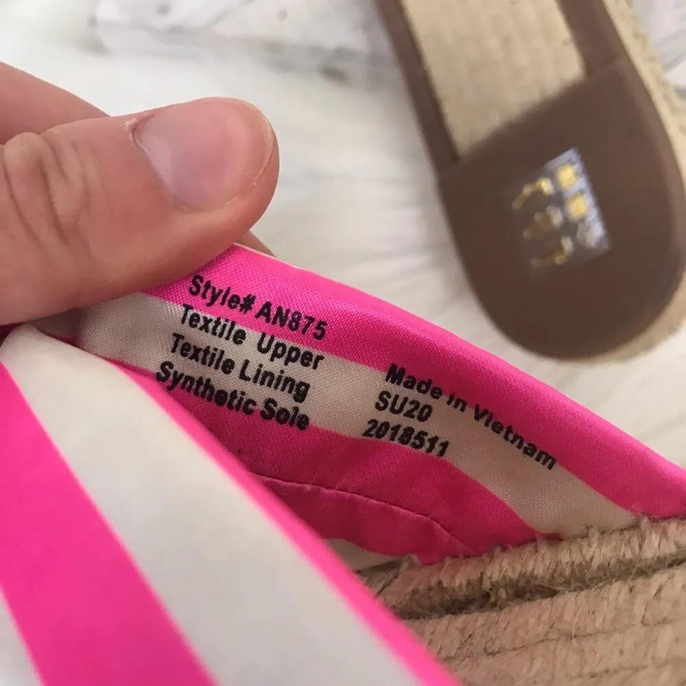 J.Crew Striped Twisted Knot Espadrille Sandals Size 8.5 - Image 13