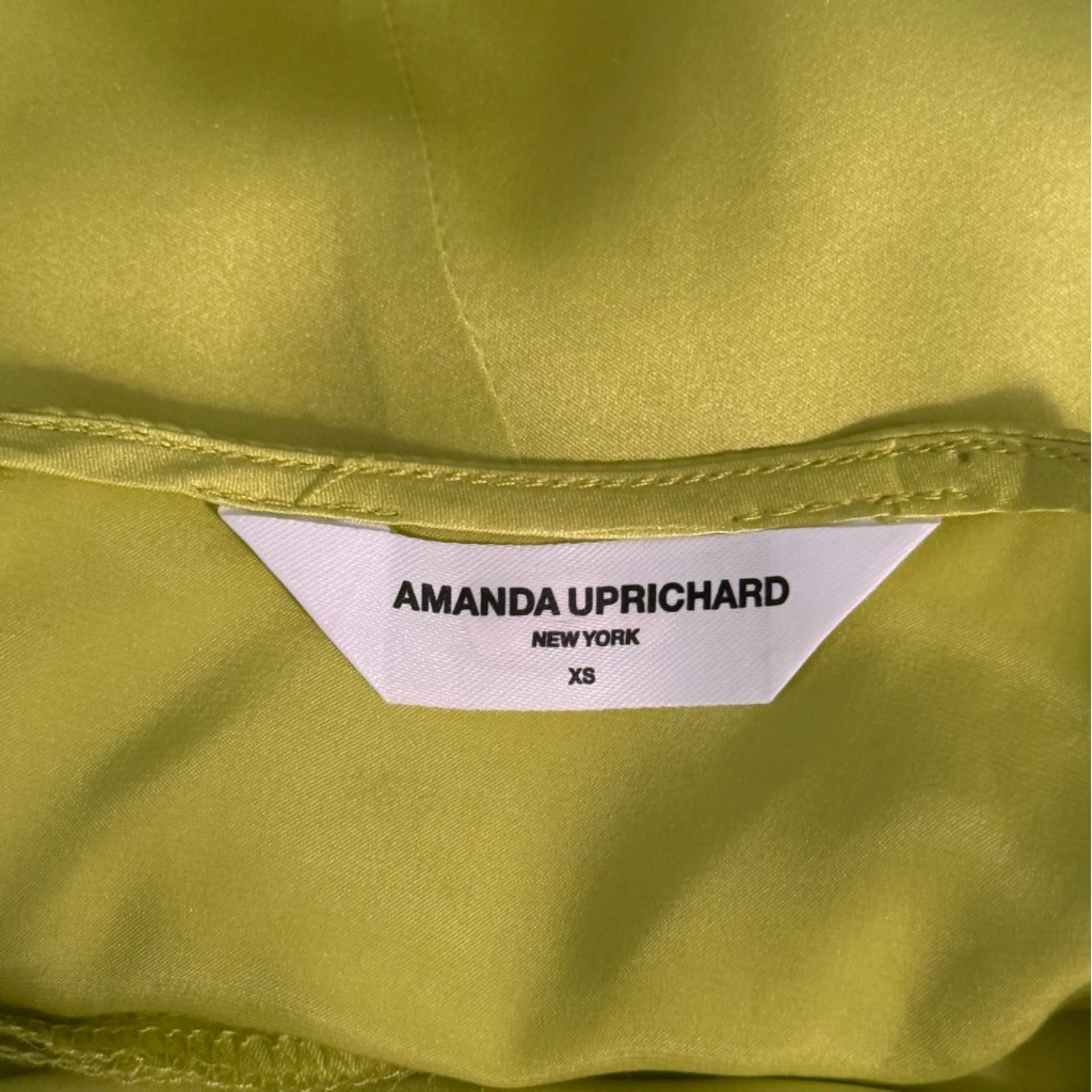 Amanda Uprichard Joanne Mini Dress in Lime - Image 4