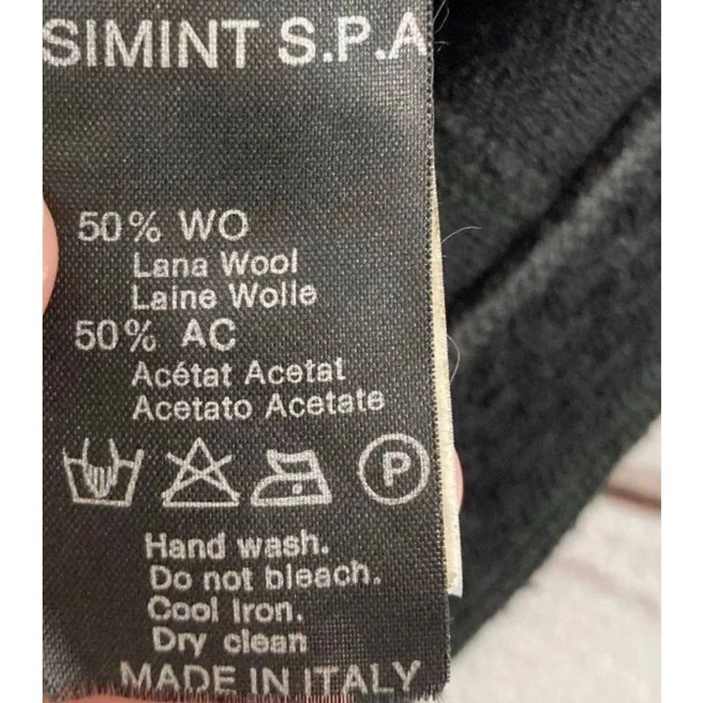 Giorgio Armani Womens Black Long Sleeve Snap Button Wool Blend Jacket Size 36 - Image 5