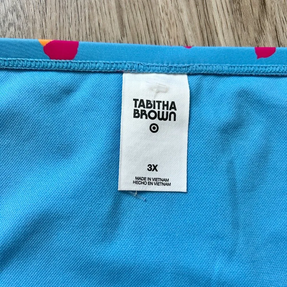 Tabitha Brown x Target Tropical Leopard Bikini Swim Bottom Size 3X NWOT Blue - Image 3