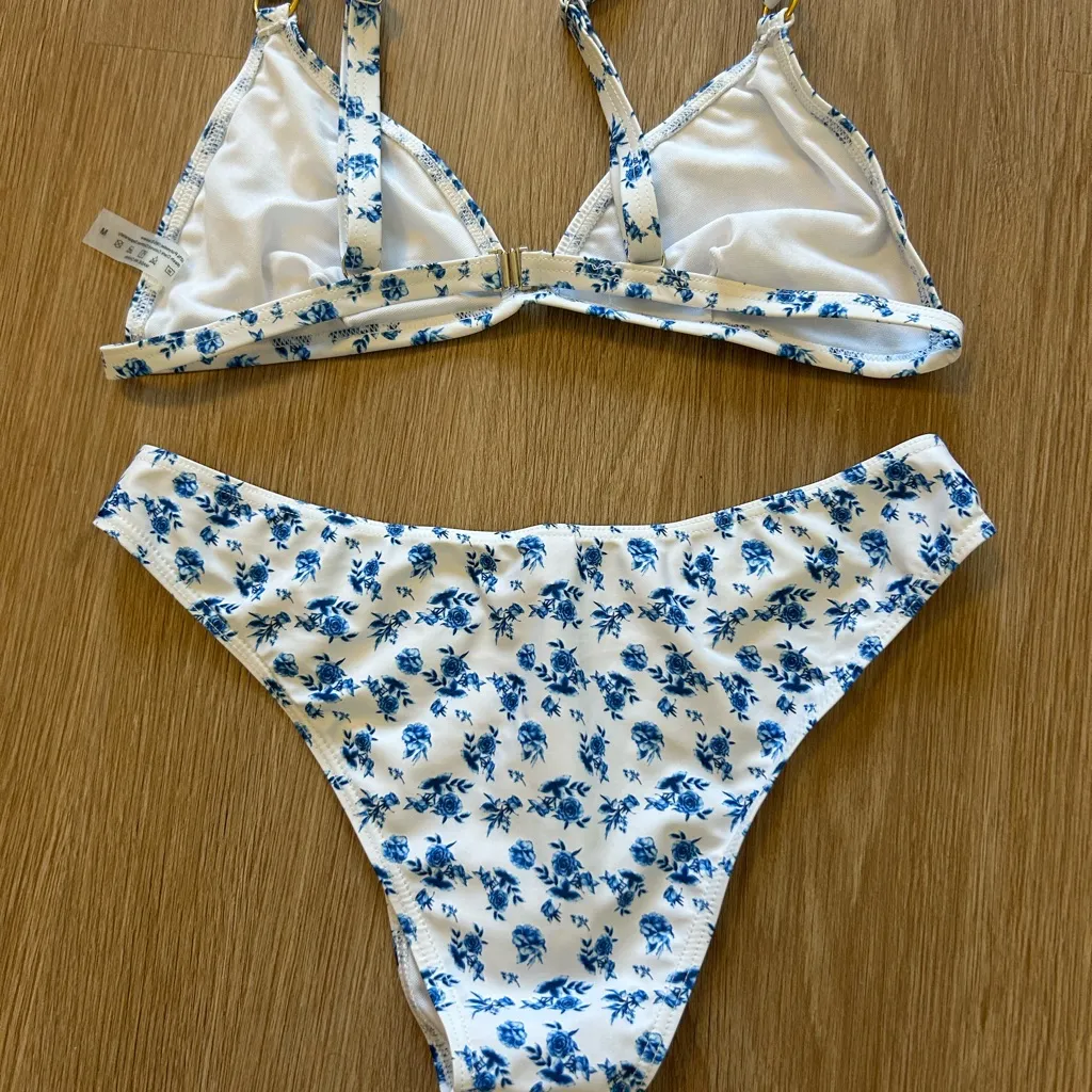 SHEIN Blue Floral Bikini - Image 2