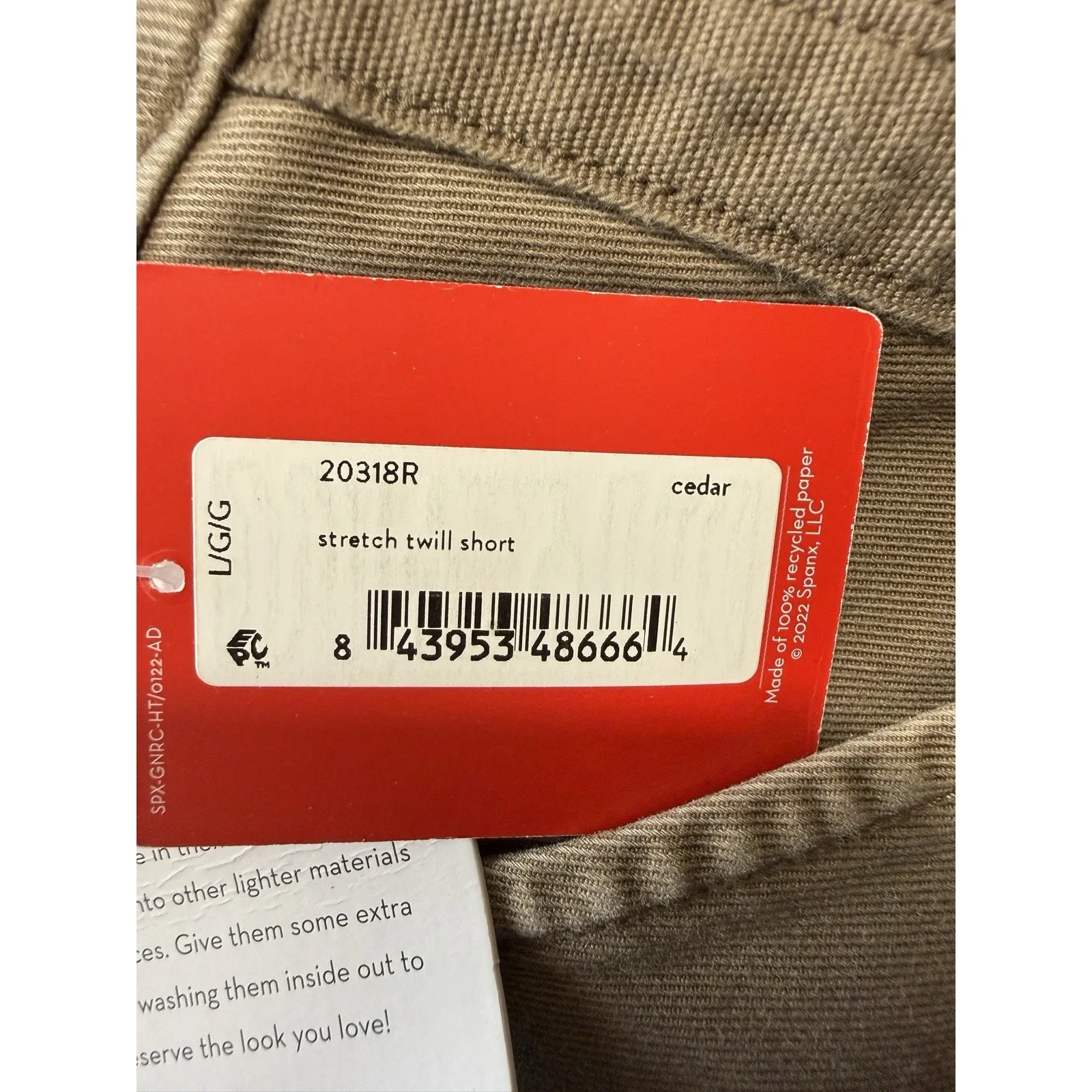 NWT SPANX Women’s Stretch Twill Shorts Brownish Gray, Size L - Image 7