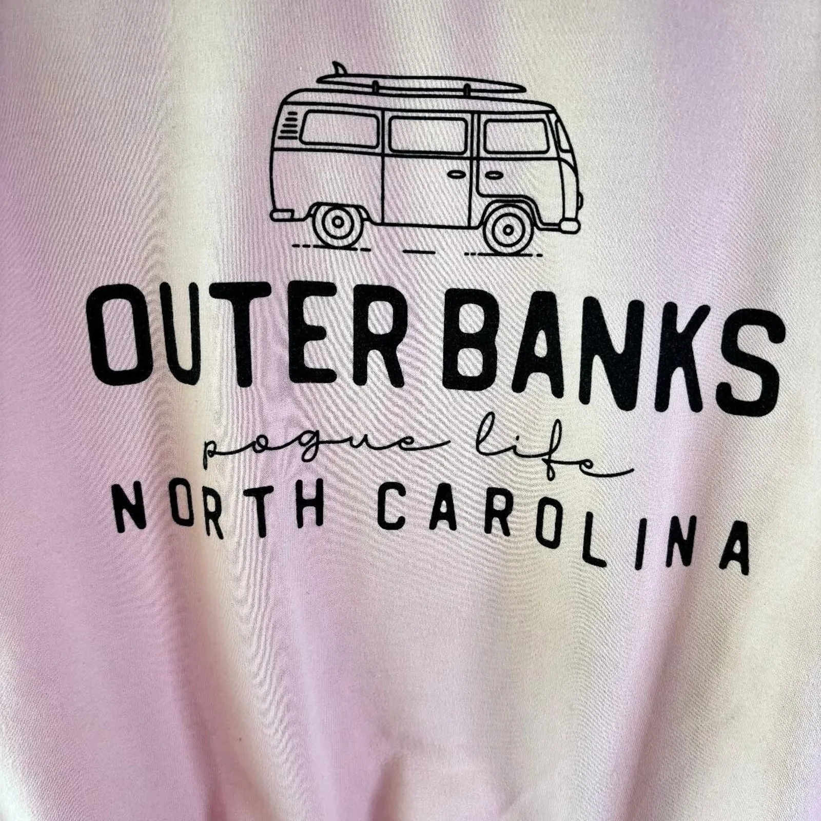 Outer Banks North Carolina Pouge Life Pink Sweatshirt Women's Size M Size M - Image 2