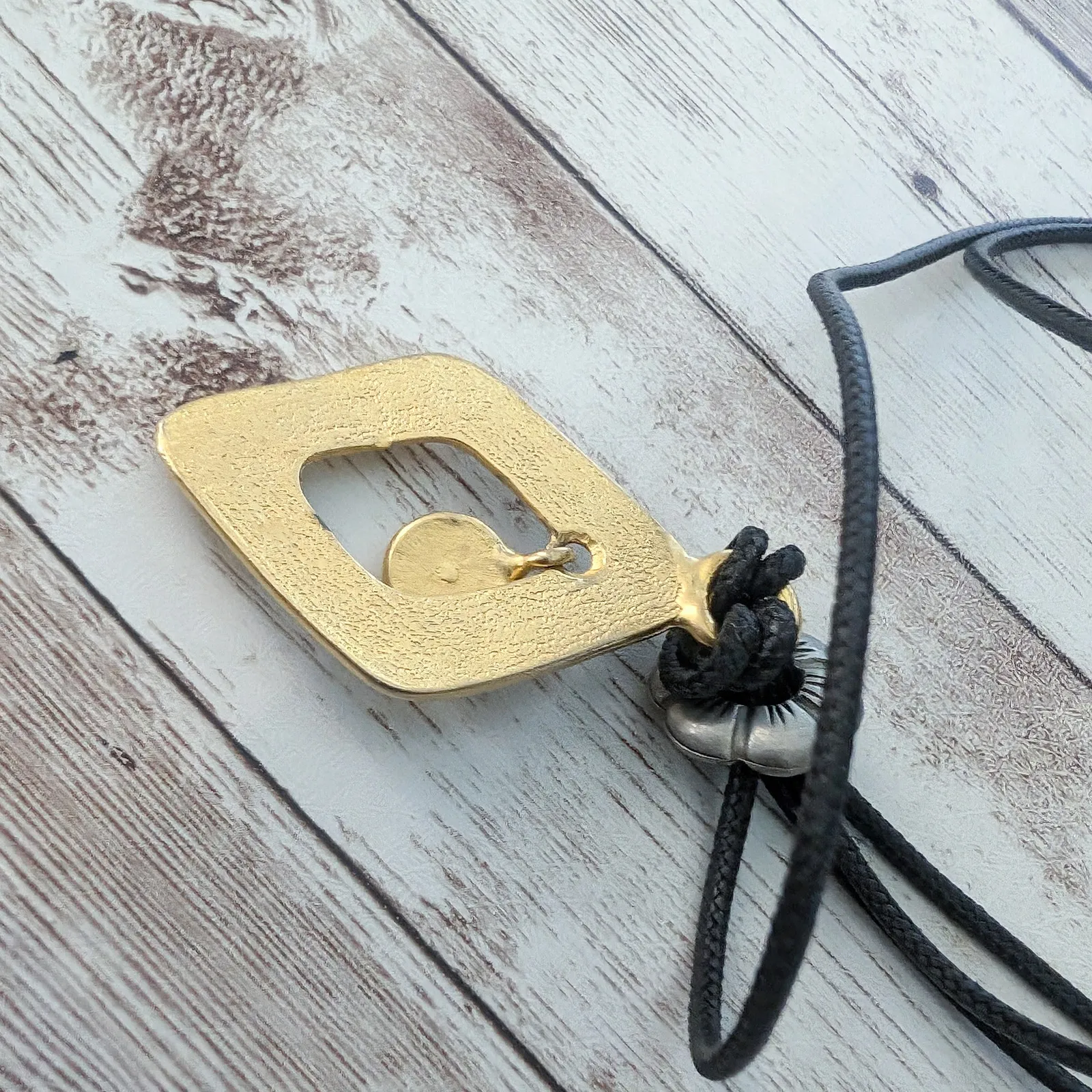 The Limited Necklace Gold Tone & Black Statement - Clasp Repair Needed - Image 5