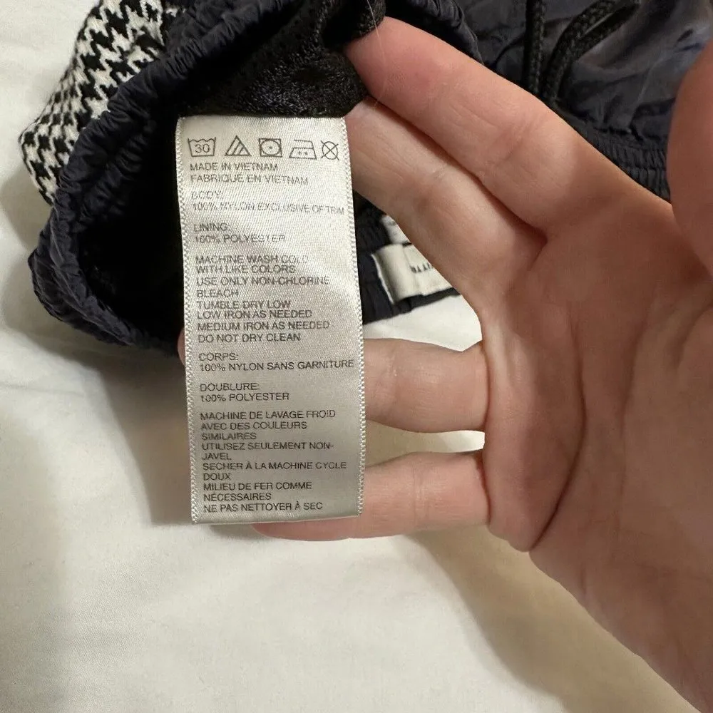 Urban Outfitters Blue Track Jogger Pants White/Black Houndstooth Stripe Sz M - Image 5