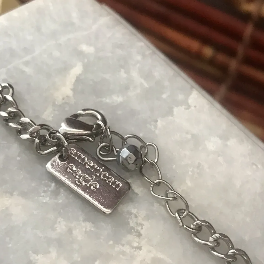 American Eagle Braided Bracelet Silver - Image 4