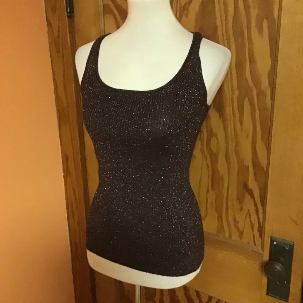Derek Heart Bronze Sparkly Racerback Tank Top - Image 10