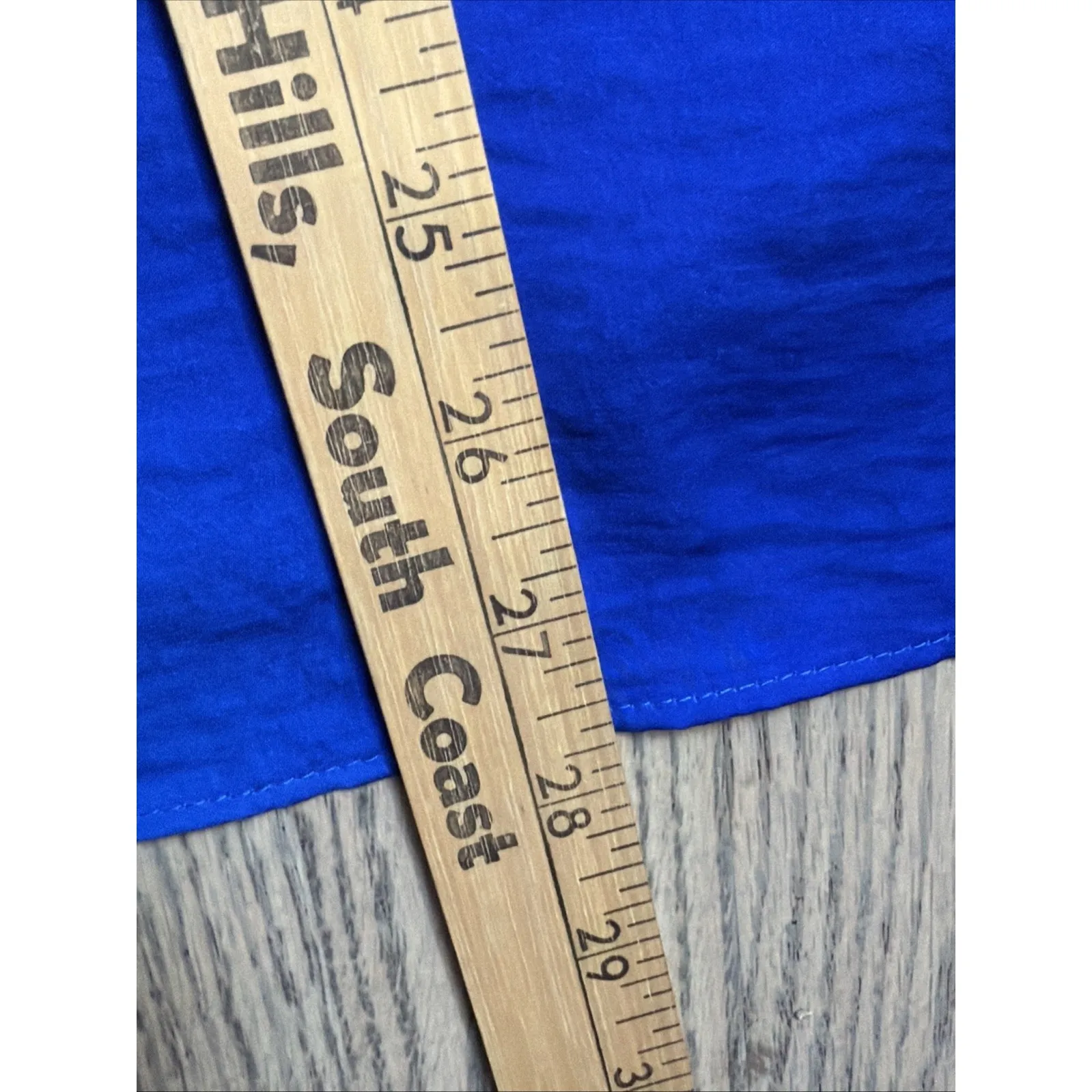 Chaus New York Women's Blouse Medium Blue Short Sleeve V-Neck Top Shirt - Image 3