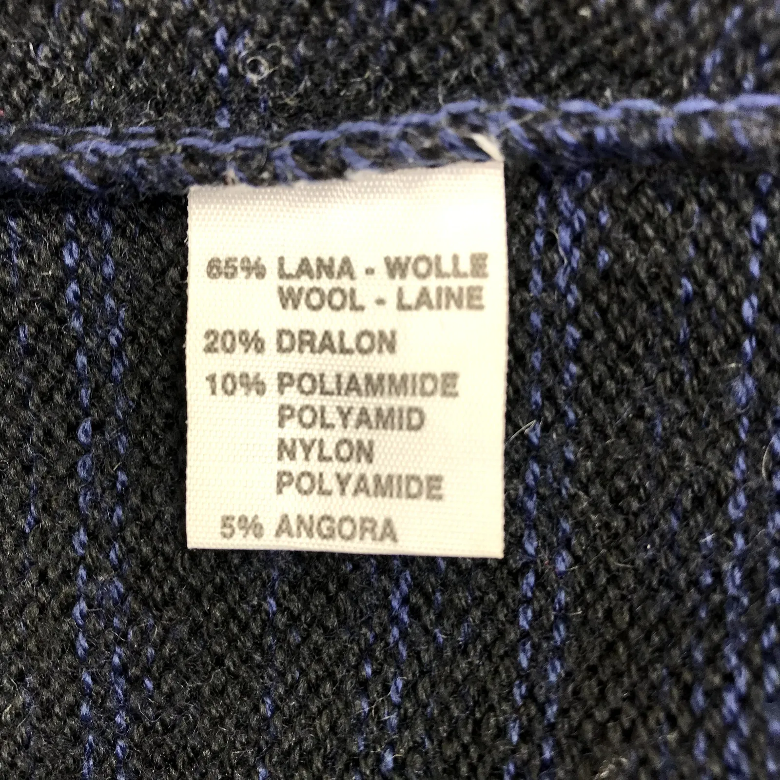 DIAPOSITIVE PARIS Lana Wool Cardigan Women S Retro 20's Boho Y2K Made In Italy Blue - Image 10