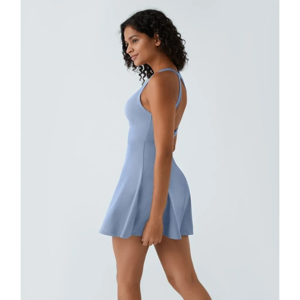 HALARA Flare Blue Dance Active Dress Size Small Long NEW NWT - Image 3