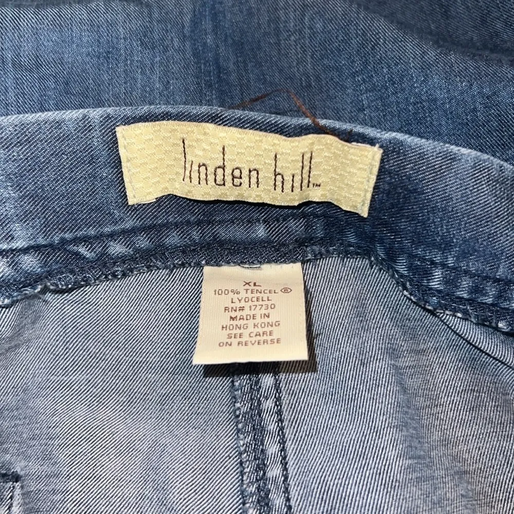 Linden Hill Draw String Blue Chambray Pants Size‎ XL - Image 3