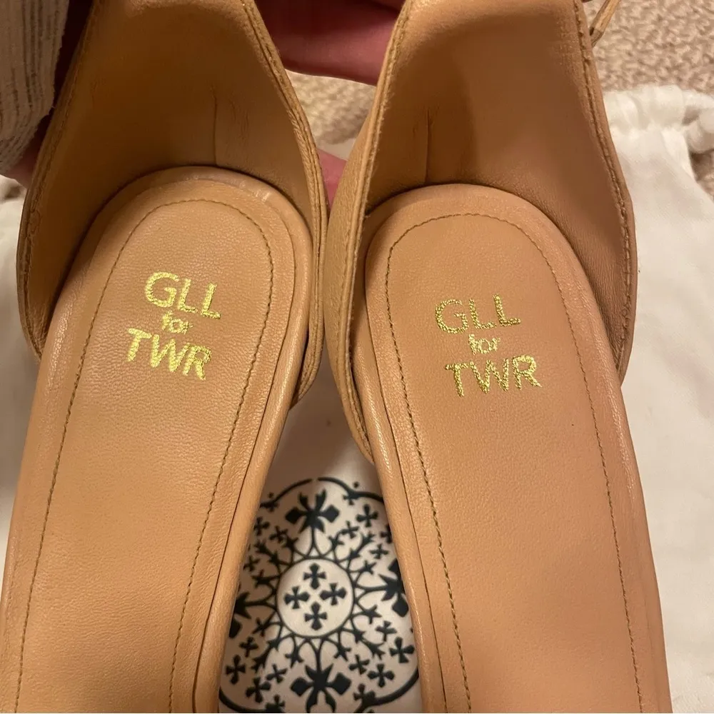 Grace Loves Lace Tan Leather Honor Occassionwear Heels in Sand 39/8.5 - Image 4