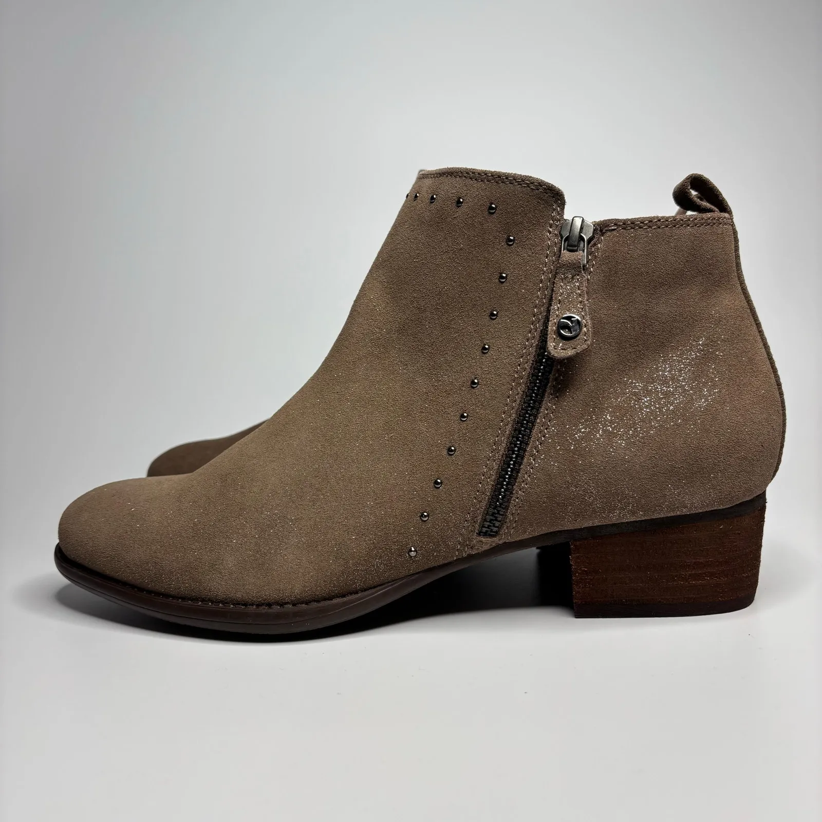 Revere Kyoto Leather Booties in Rusty Metallic (Wide - Image 2