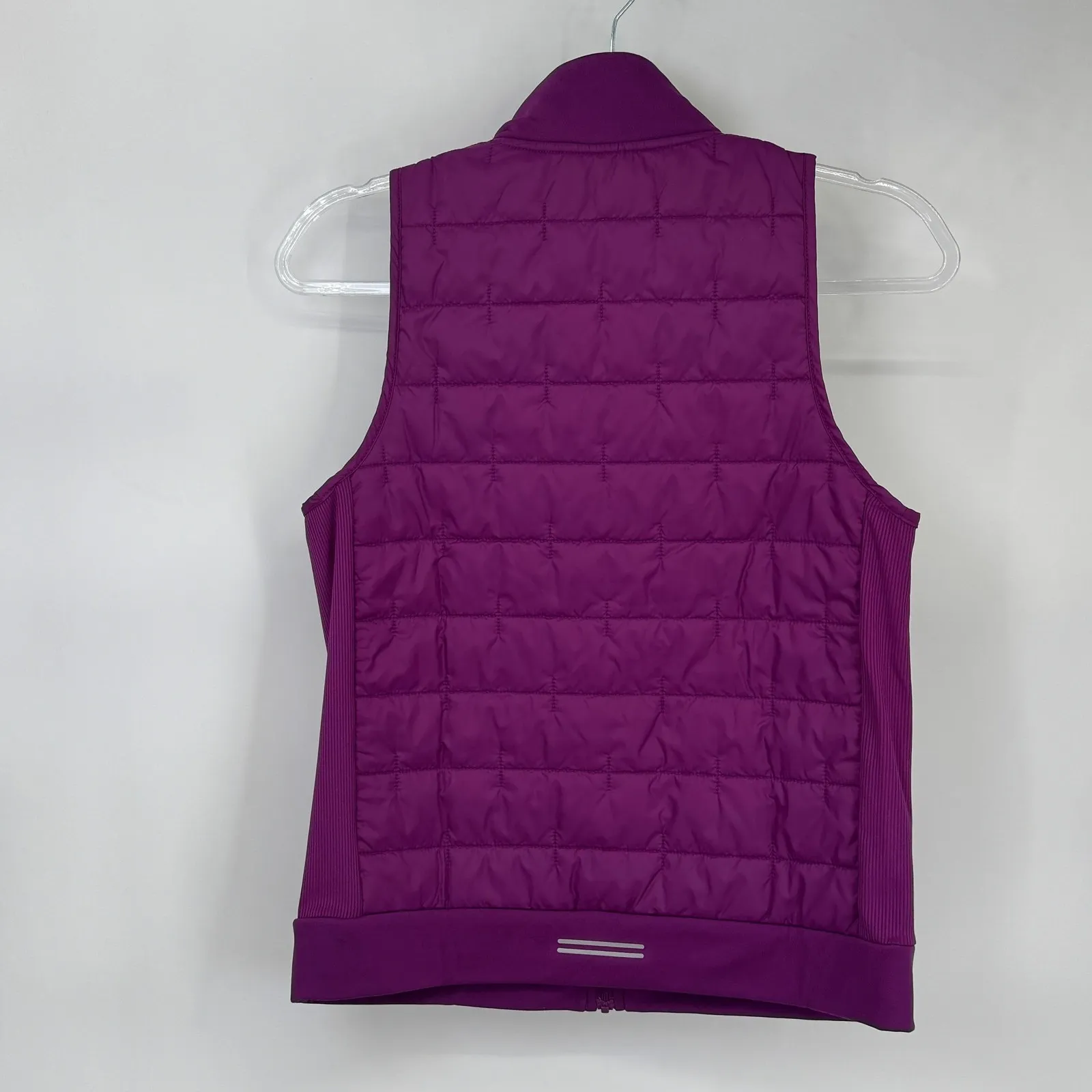 Nike Therma Fit Full Zip Quilted Running Vest Womens S Purple Polyester Pockets - Image 5