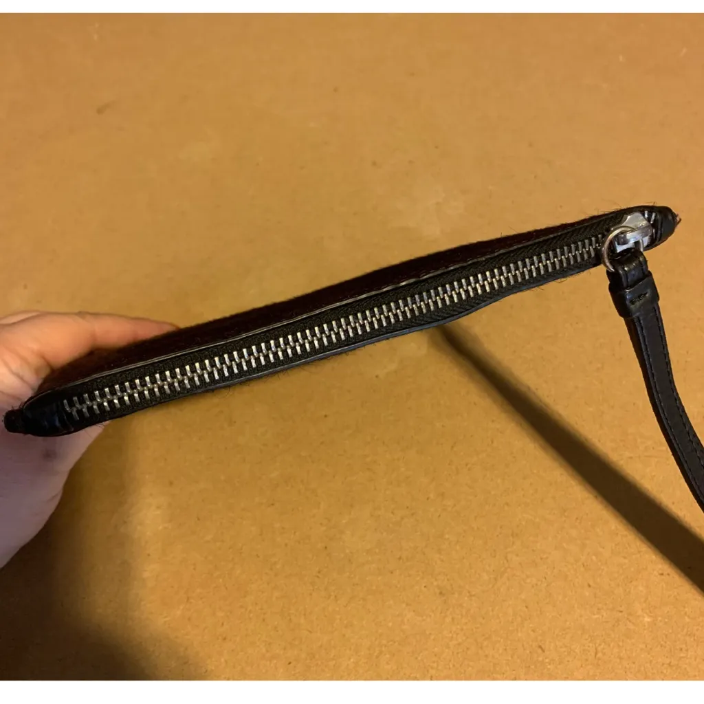 PUNTO FIBBIA OXBLOOD FUR AND BLACK LEATHER WRISTLET MADE IN ITALY Red - Image 10