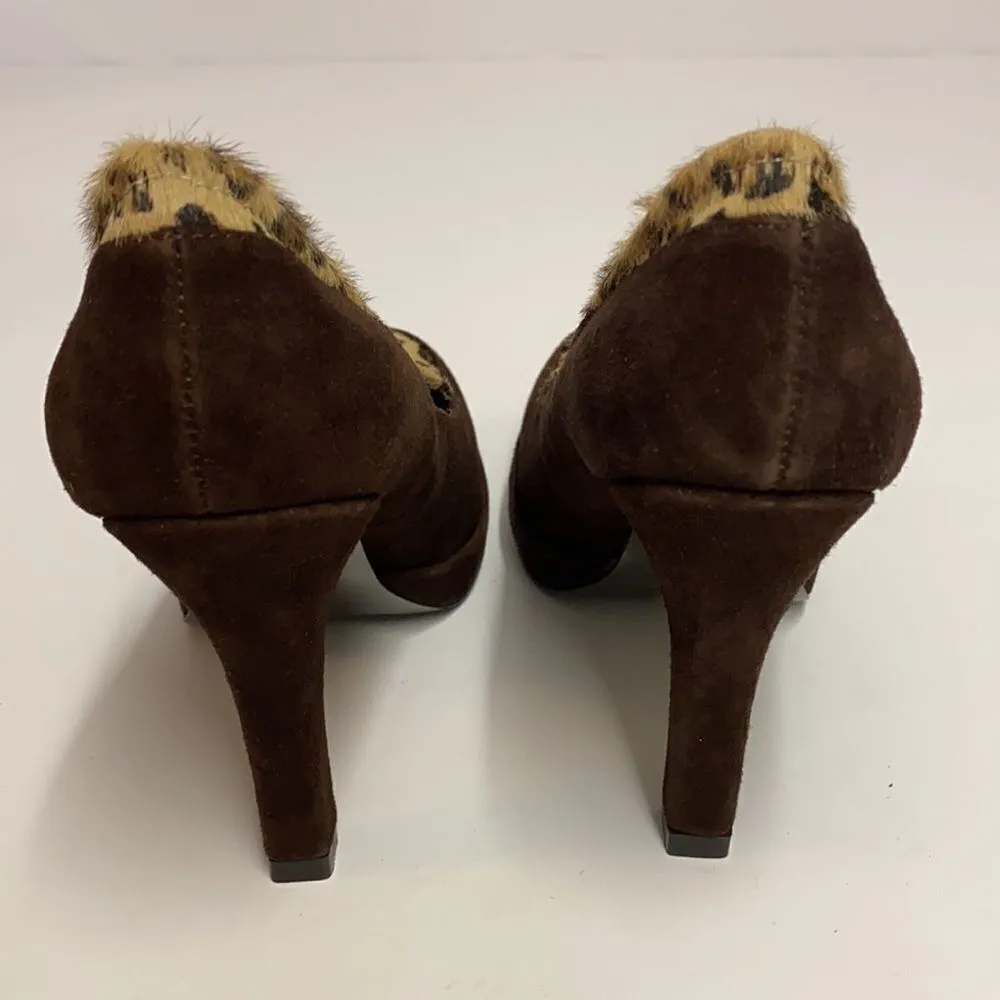 CHARLES DAVID LEOPARD 🐆 PRINT PLATFORM HEELS SIZE 8 A11 - Image 6