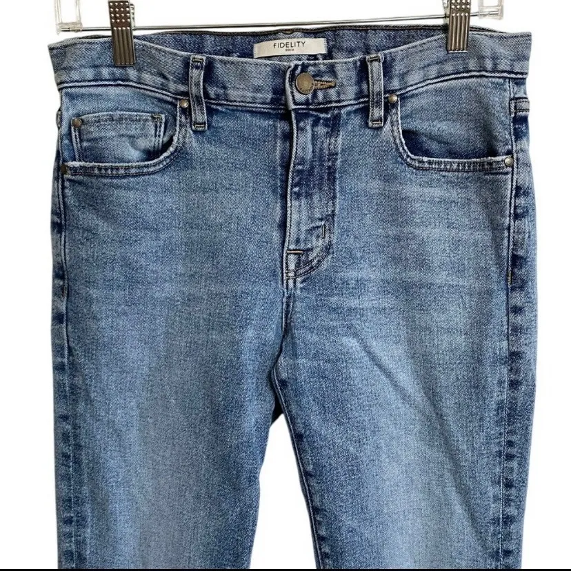 Fidelity Denim Women's Dream Oh Boy! Working Class SAMPLE Cropped Denim 30X27 Blue Size 30 - Image 6