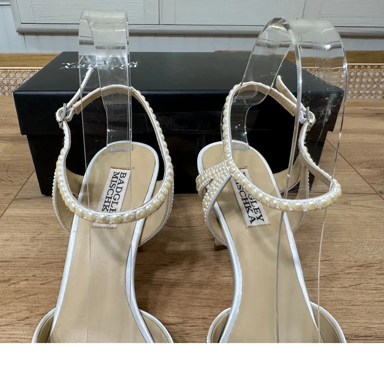 Badgley Mischka Destinee Pointed Toe Satin Pumps Size 7.5 NIB Elegant Bridal - Image 7